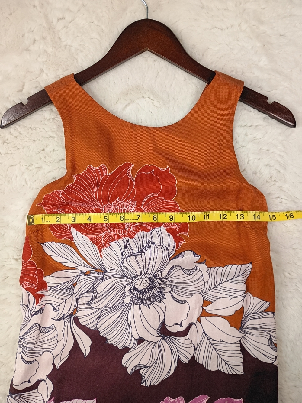 Anthropologie Maeve Floral Twist Back Maxi Dress - Orange Multi Colorblock - XS - Picture 7 of 10